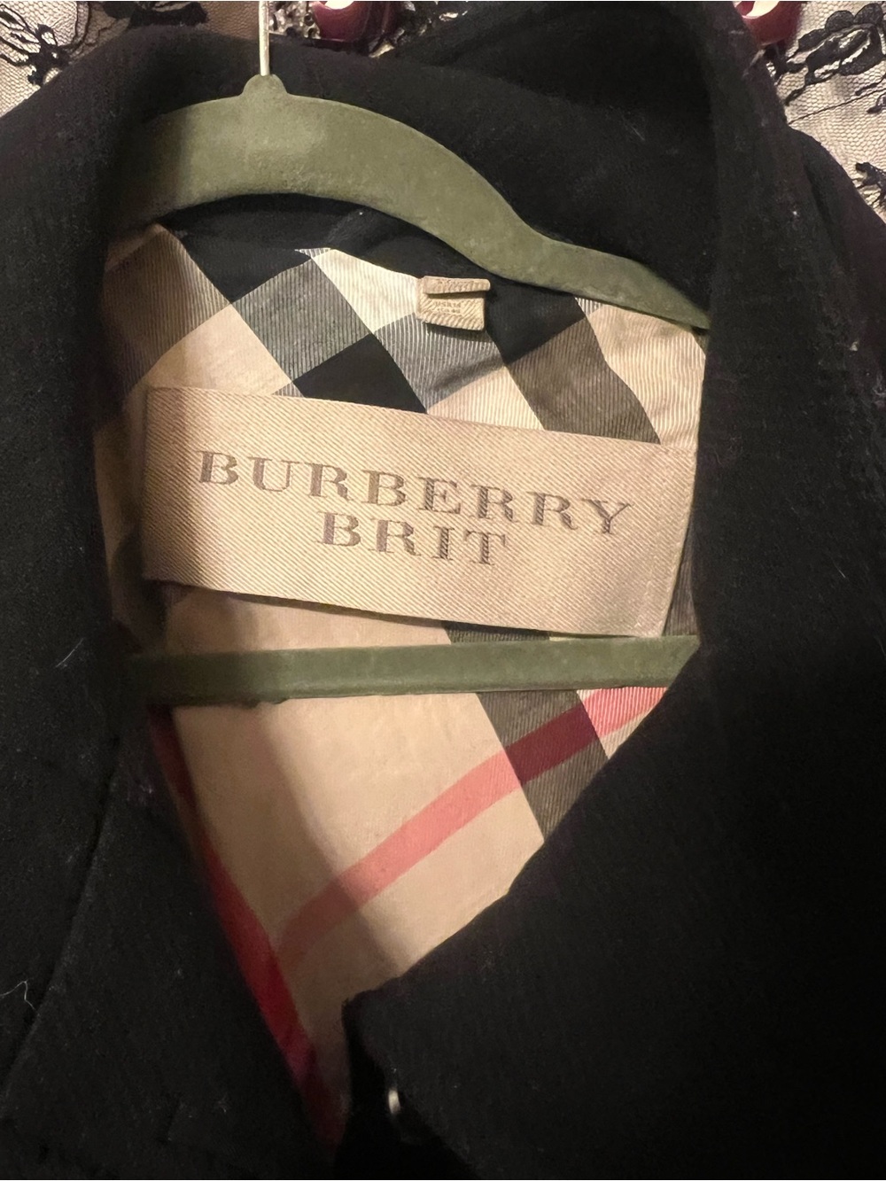 Burberry Black Women's Belted Trench Coat - Size 14 - Picture 4 of 5